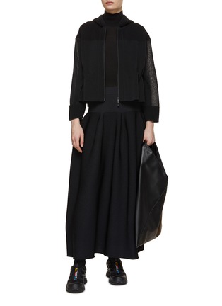 Figure View - Click To Enlarge - CFCL - Milan Ribbed Cropped Hooded Jacket