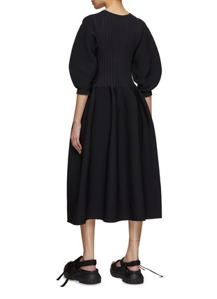 Back View - Click To Enlarge - CFCL - Pottery Puff Sleeve Ribbed Dress