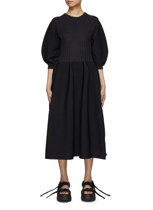 Main View - Click To Enlarge - CFCL - Pottery Puff Sleeve Ribbed Dress
