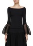 Main View - Click To Enlarge - CFCL - Off Shoulder Bell Sleeve Top