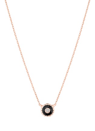 Main View - Click To Enlarge - KORLOFF - Saint-Petersbourg Rose Gold Diamond Black Onyx Necklace