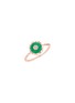 Main View - Click To Enlarge - KORLOFF - Saint-Petersbourg Rose Gold Diamond Green Agate Ring — Size 51