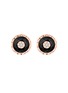 Main View - Click To Enlarge - KORLOFF - Saint-Petersbourg 18K Rose Gold Diamond Black Onyx Stud Earrings