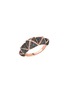 Main View - Click To Enlarge - KORLOFF - Korlove 18K Rose Gold Black Diamond Ring — Size 51