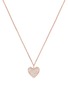 Main View - Click To Enlarge - KORLOFF - Korlove 18K Rose Gold Diamond Heart Pendant Necklace