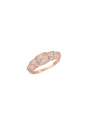Main View - Click To Enlarge - KORLOFF - Korlove 18K Rose Gold Diamond Ring — Size 50