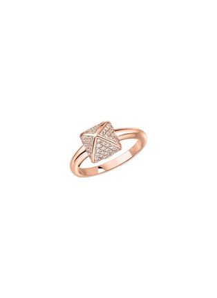 Main View - Click To Enlarge - KORLOFF - Korlove 18K Rose Gold Diamond Ring — Size 51
