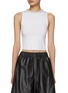 Main View - Click To Enlarge - ALICE & OLIVIA - Amity Pearl Crewneck Cropped Vest