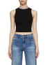 Main View - Click To Enlarge - ALICE & OLIVIA - Amity Embellished Neck Crop Top