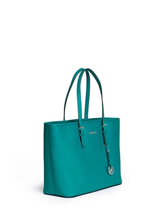 Front View - Click To Enlarge - MICHAEL KORS - 'Jet Set Travel' medium saffiano leather tote