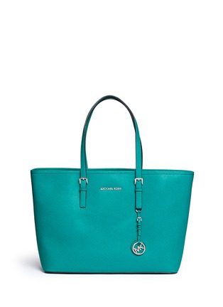 Main View - Click To Enlarge - MICHAEL KORS - 'Jet Set Travel' medium saffiano leather tote