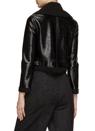 Back View - Click To Enlarge - ALICE & OLIVIA - Isaiah Zip Up Cropped Jacket