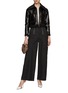 Figure View - Click To Enlarge - ALICE & OLIVIA - Isaiah Zip Up Cropped Jacket