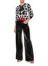 Figure View - Click To Enlarge - ALICE & OLIVIA - Trish Shiny Vegan Leather Baggy Pants