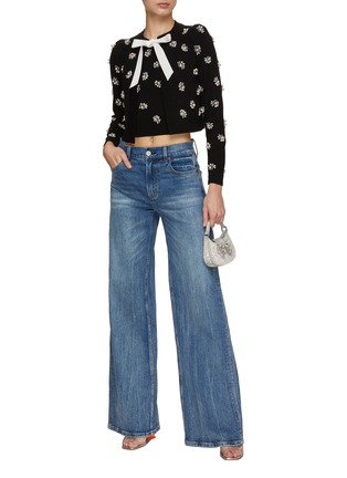 Figure View - Click To Enlarge - ALICE & OLIVIA - Trina Embellished Cropped Cardigan