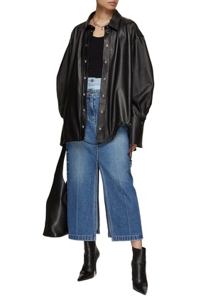 Figure View - Click To Enlarge - JUUN.J - Double Waisted Denim Skirt