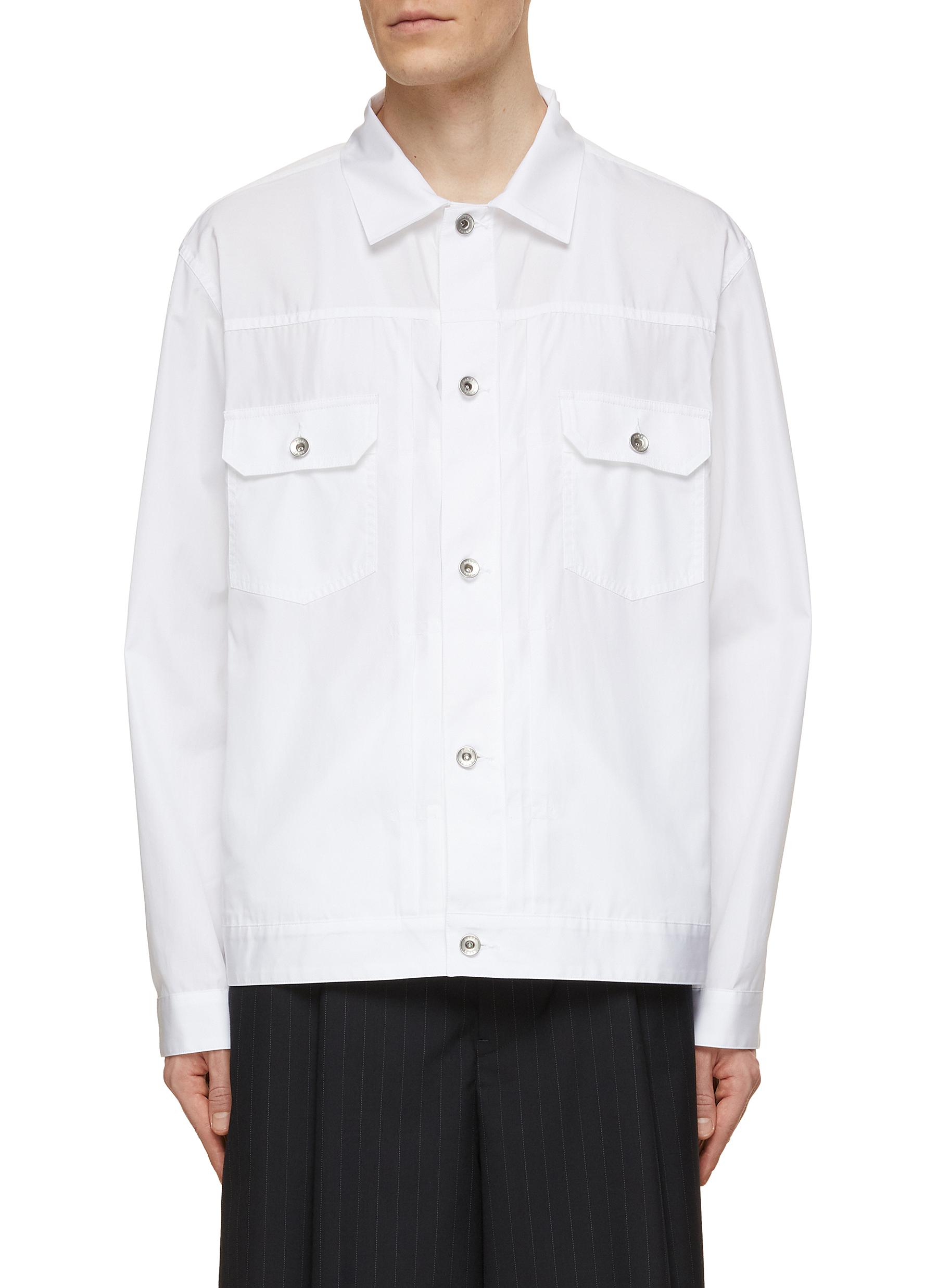 SACAI | Thomas Mason Poplin Shirt Jacket | Men | Lane Crawford