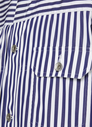  - SACAI - x Thomas Mason Striped Poplin Shirt Jacket