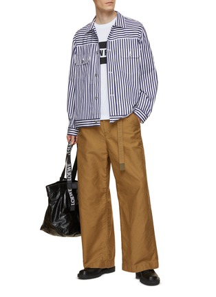 Figure View - Click To Enlarge - SACAI - Thomas Mason Striped Poplin Shirt Jacket