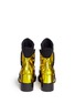 Back View - Click To Enlarge - MAISON MARGIELA - 'Tabi' metallic leather ankle boots