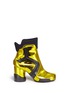 Main View - Click To Enlarge - MAISON MARGIELA - 'Tabi' metallic leather ankle boots