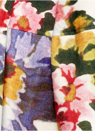 Detail View - Click To Enlarge - MS MIN - Floral print wool-cashmere skirt