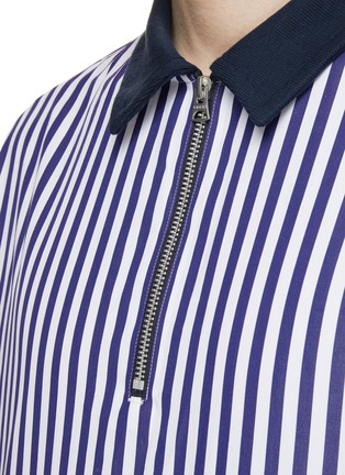  - SACAI - x Thomas Mason Zip Up Stripe Shirt