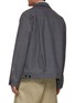 Back View - Click To Enlarge - SACAI - Reversible Pinstripe Blazer with Denim Lining