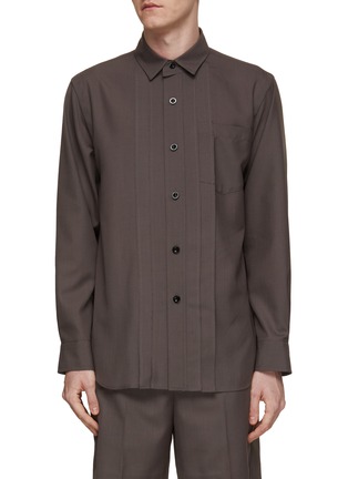 Main View - Click To Enlarge - SACAI - Pleated Suiting Shirt