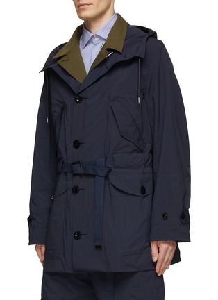 Detail View - Click To Enlarge - SACAI - Reversible Ripstop Hooded Parka Coat