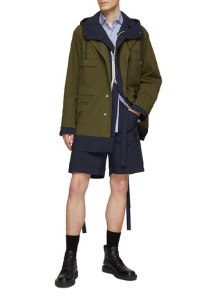 Figure View - Click To Enlarge - SACAI - Reversible Ripstop Hooded Parka Coat