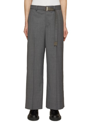 Main View - Click To Enlarge - SACAI - Belted Stripe Pants