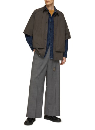 Figure View - Click To Enlarge - SACAI - Belted Stripe Pants