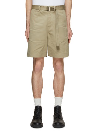 Main View - Click To Enlarge - SACAI - Belted Chino Shorts