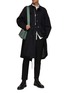 Figure View - Click To Enlarge - SACAI - Striped Band Collar Long Blouson
