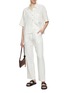 Figure View - Click To Enlarge - ELECTRIC & ROSE - Weekend Elasticated Waist Linen Pants