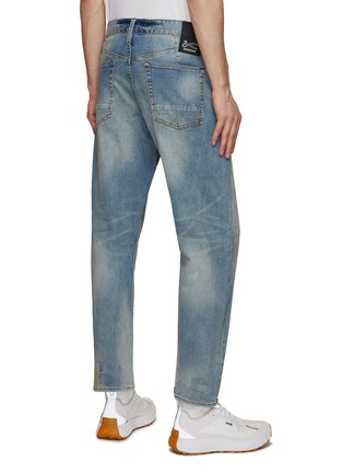 Back View - Click To Enlarge - DENHAM - Free move Special Repair Cropped Straight Leg Jeans