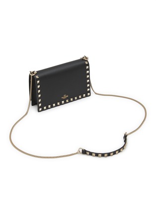 Detail View - Click To Enlarge - VALENTINO GARAVANI - Rockstud Leather Pouch