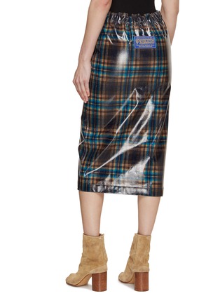 Back View - Click To Enlarge - MAISON MARGIELA - x Pendleton Lacquered Chequred Skirt