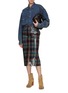 Figure View - Click To Enlarge - MAISON MARGIELA - x Pendleton Lacquered Chequred Skirt