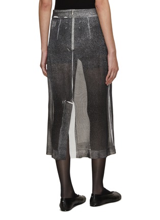 Back View - Click To Enlarge - MAISON MARGIELA - Trompe L'oeil Silk Mesh Skirt