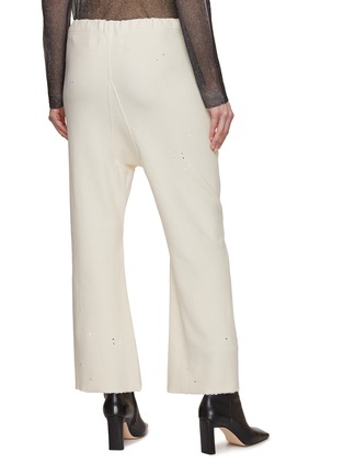 Back View - Click To Enlarge - MAISON MARGIELA - Splattered Low Crotch Jersey Jogger Pants
