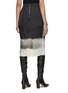 Back View - Click To Enlarge - MAISON MARGIELA - Pinstriped Pencil Peplum Skirt