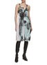 Figure View - Click To Enlarge - MAISON MARGIELA - Trompe L'oeil Wrapped Silk Dress