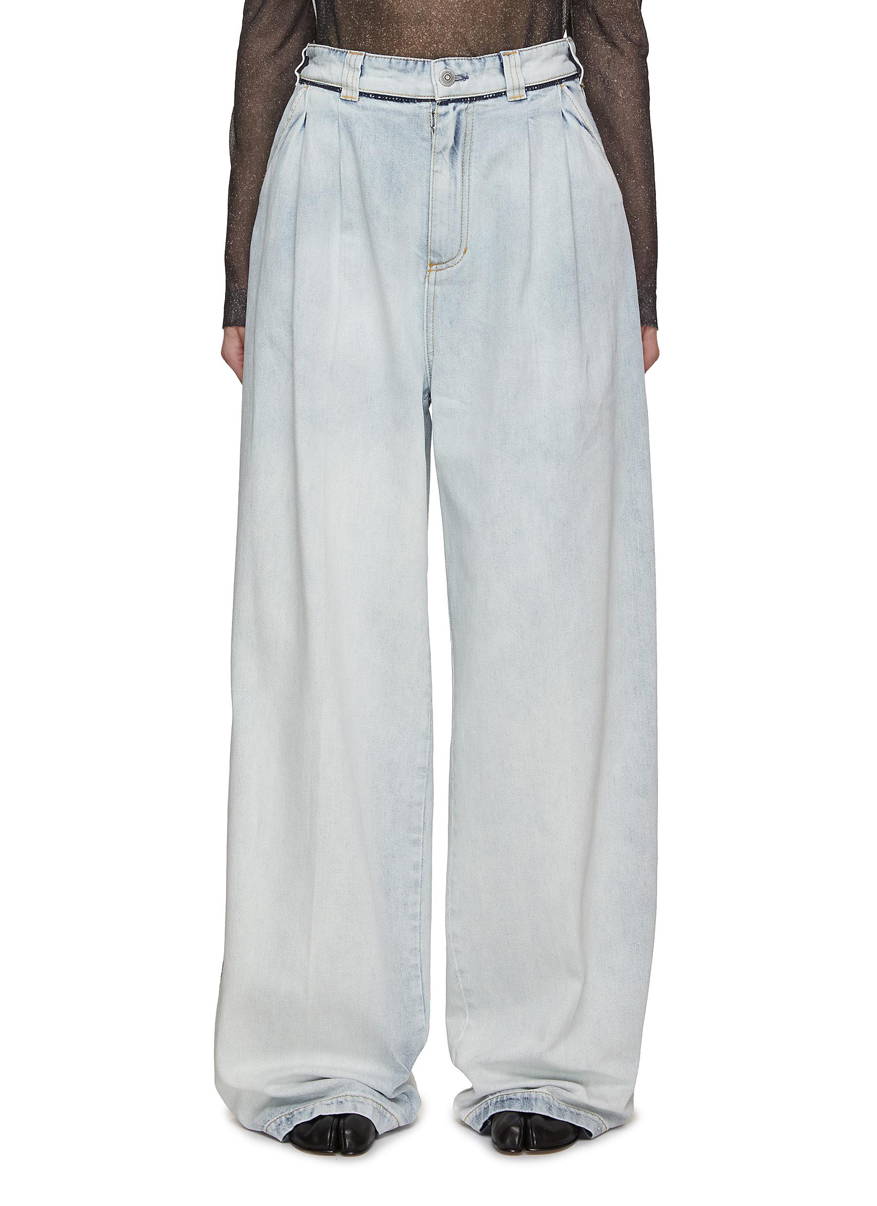 MAISON MARGIELA | Contrast Trim Acid Bleached Jeans | Women | Lane