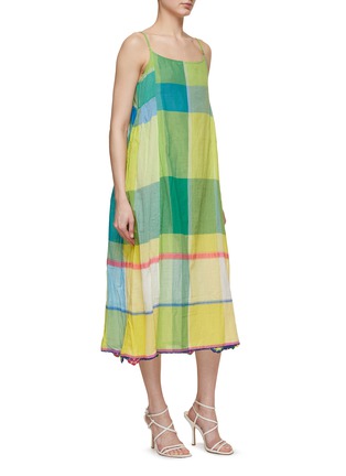 Detail View - Click To Enlarge - INJIRI - Layered Pattern Long Silk Dress