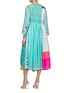 Back View - Click To Enlarge - INJIRI - Layered Pattern Long Silk Dress