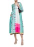 Figure View - Click To Enlarge - INJIRI - Layered Pattern Long Silk Dress