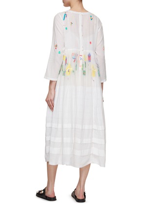Back View - Click To Enlarge - INJIRI - Bird Pattern Cotton Slip Dress