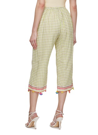 Back View - Click To Enlarge - INJIRI - Chequered Cotton Pajama Pants
